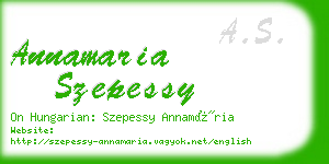 annamaria szepessy business card